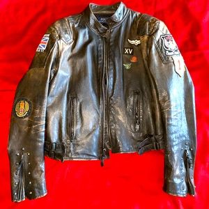 Polo Ralph Lauren 100% Leather Moto Jacket, Size S